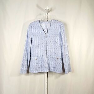 Doncaster Blue Tweed Suit Size 14